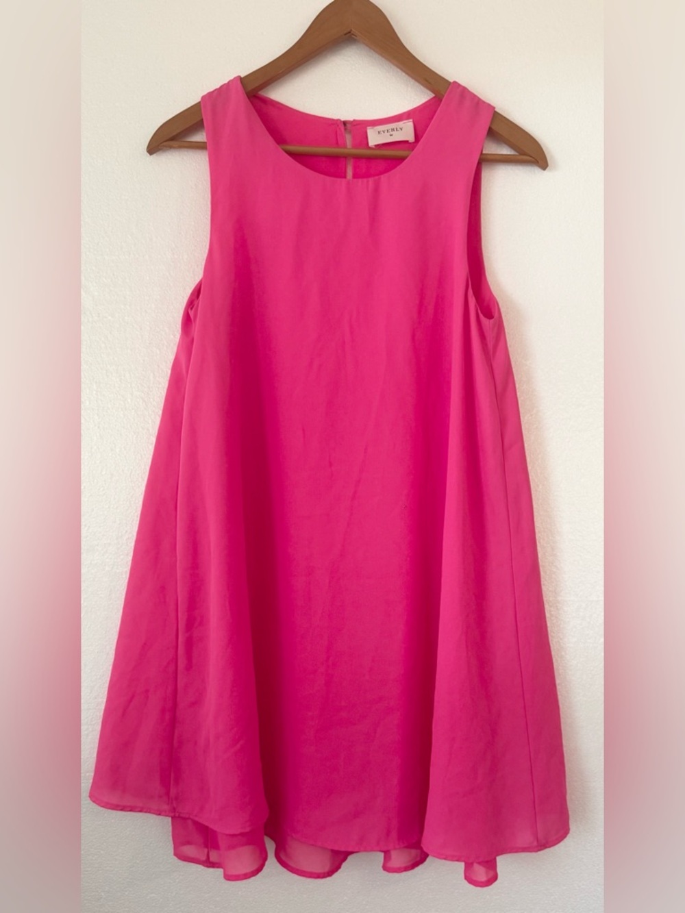 Everly Bright Pink Sleeveless A-Line Dress